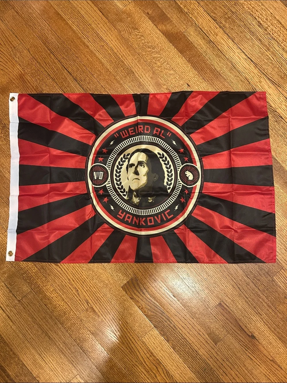 “Weird Al” Yankovic Red & Black Mandatory Fun Flag - NWOT